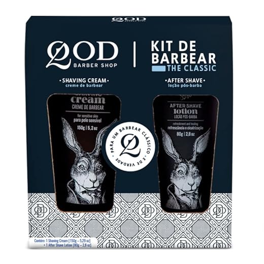 Kit Creme de Barbear e Loção Pós Barba - QOD Barber Shop
