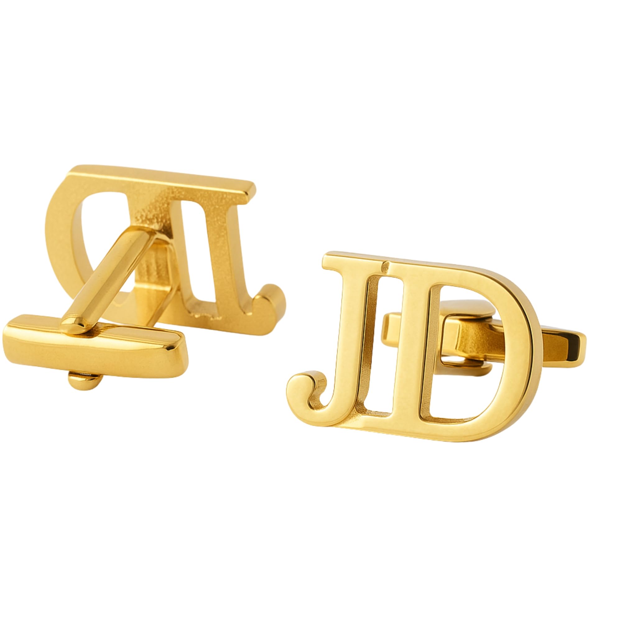 artsycollection Personalized Initial Cufflinks for Men | Custom Alphabet Brass Cuff Links Formal Accessories | Wedding, Gifting & Office Wear Jewelry-picture-50