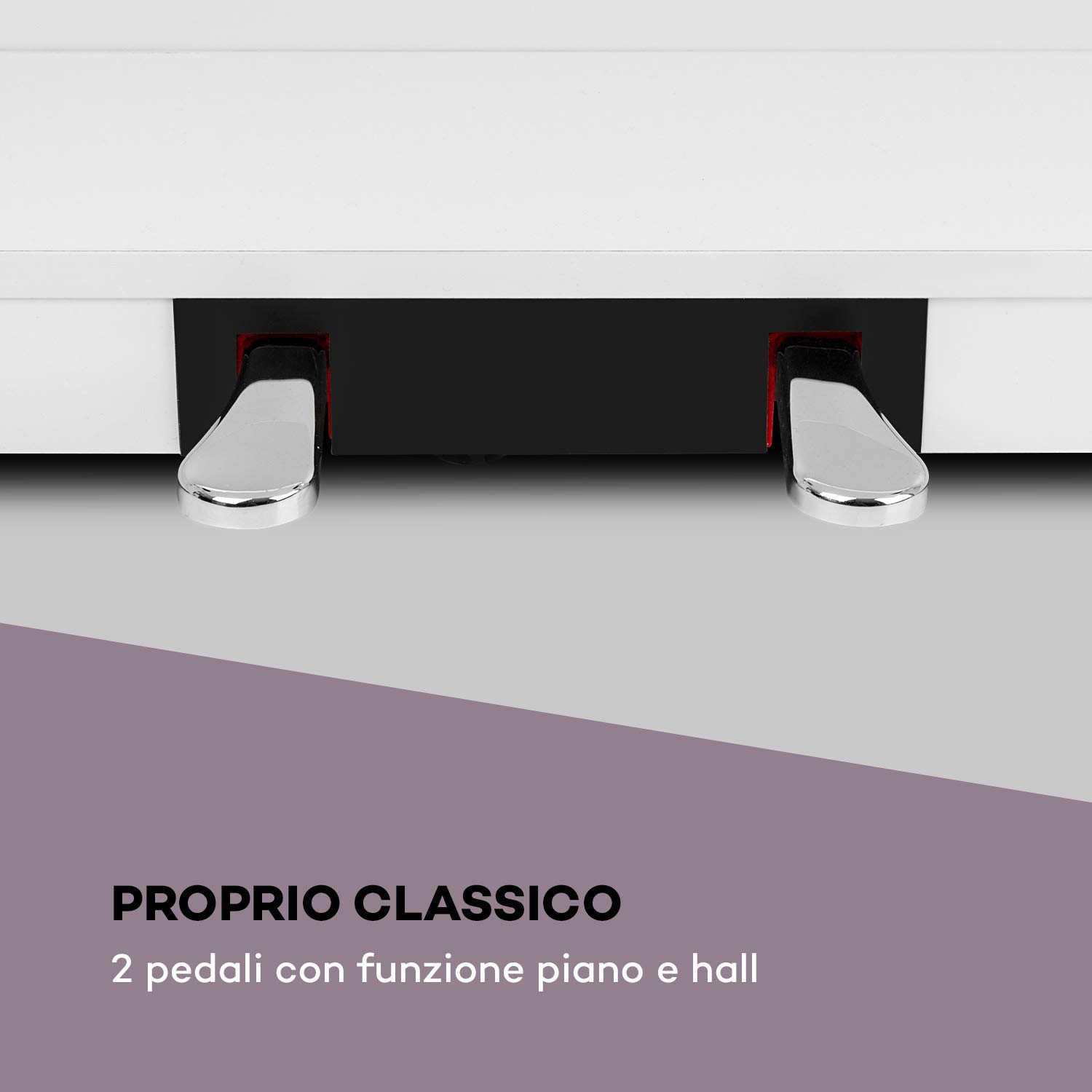 Schubert Subi 88 MK II Pianoforte, Tastiera portatile - Tastiera a tasti, Piano, 88 tasti, MIDI, Piano elettronico con USB, 360 suoni, 160 ritmi, 80 brani demo, Display LCD, Effetti, bianco