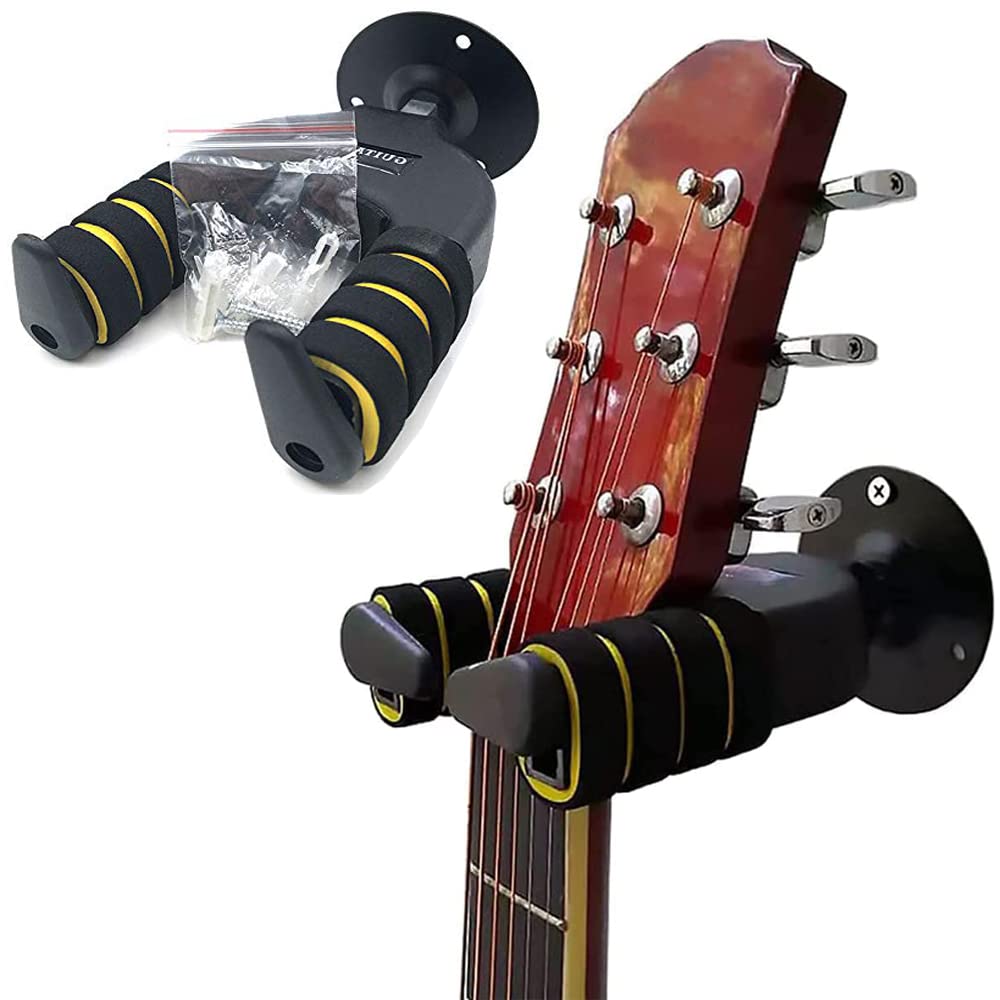 IMAGINEA Guitar Hanger for Acoustic Guitar Wall Mount Auto Locks