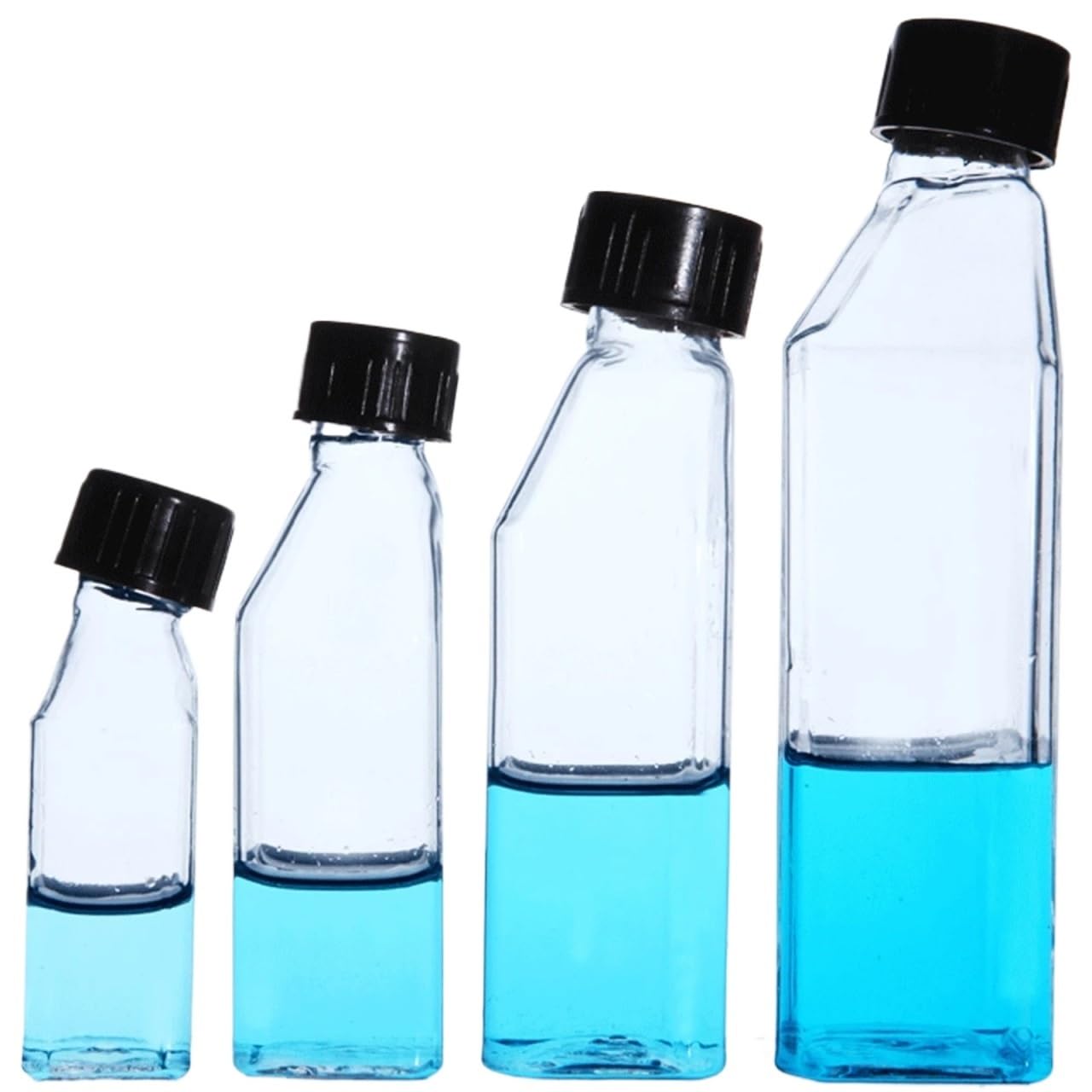 Matraz aforado de borosilicato, Matraz de cultivo celular inclinado con tapón de rosca, botella de muestra, cristalería de laboratorio, experimento, 25 ml, 50 ml, 80 ml, 100 ml, 200 ml, 250 ml(250ml)