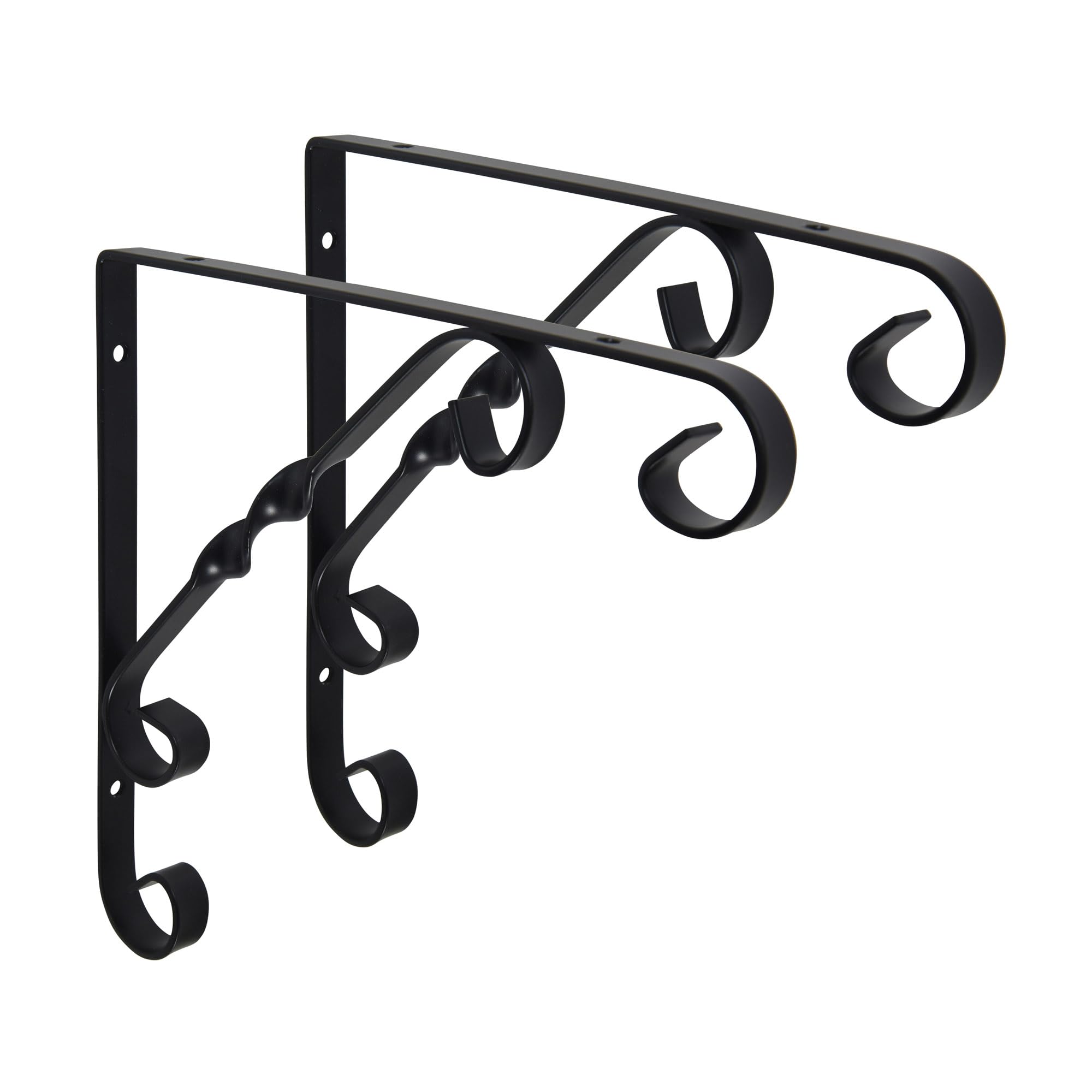 The Bed Slats Company Black Shelf Brackets – Antique – Uranus Style Decorative Wall Brackets – 150Mm X 150Mm