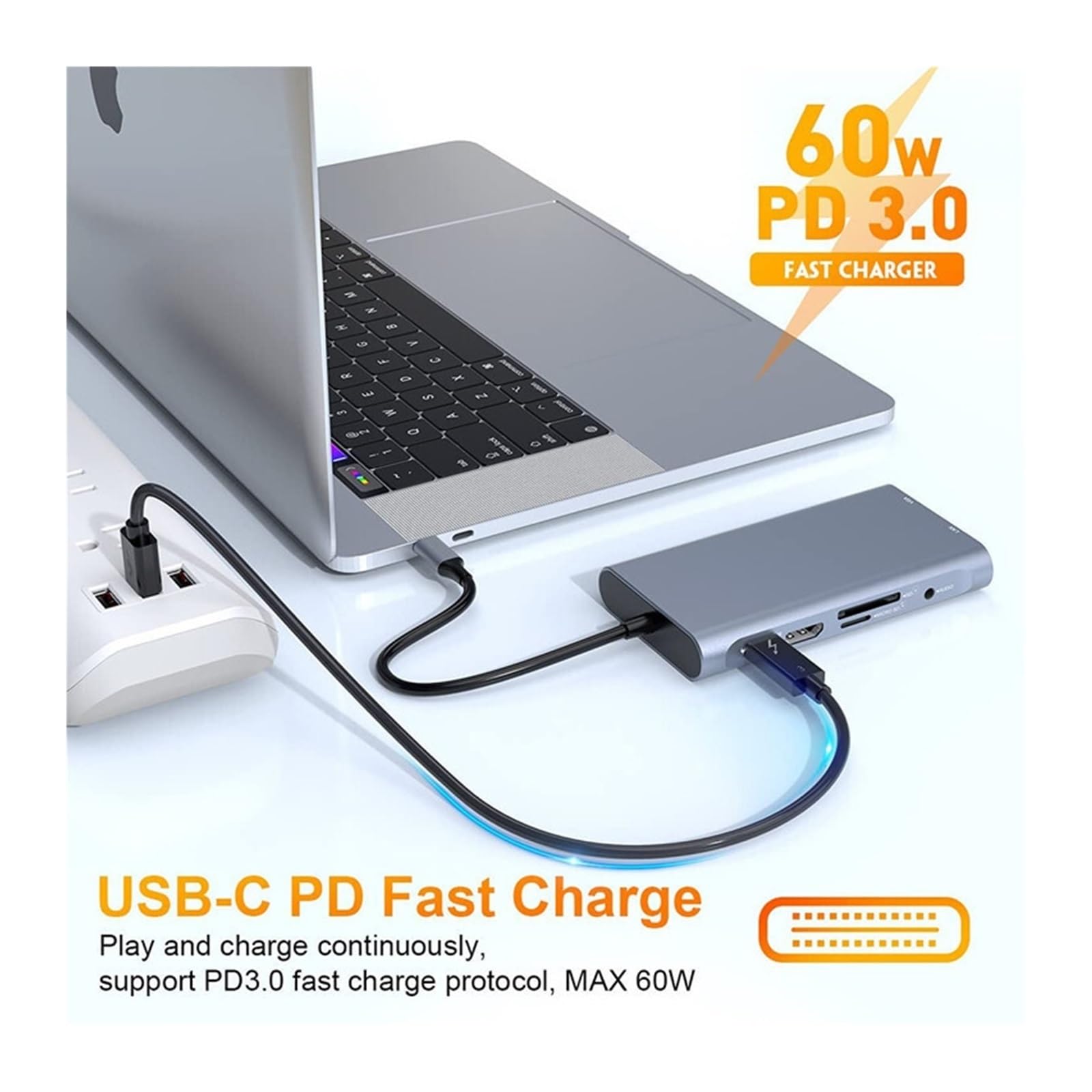 11 w 1 USB 3.0 C HUB typu C Adapter do 4K HDMI-kompatybilny VGA(11 in 1 hub)
