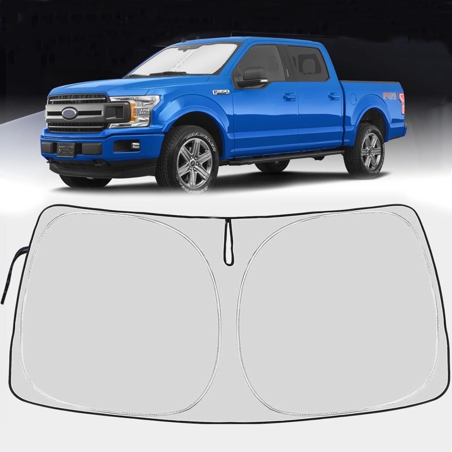 Truck Windshield Sun Shade for Ford F150 F-150 F250 F350 F450 1996-2026,Raptor Expedition 1997-2026 Accessories
