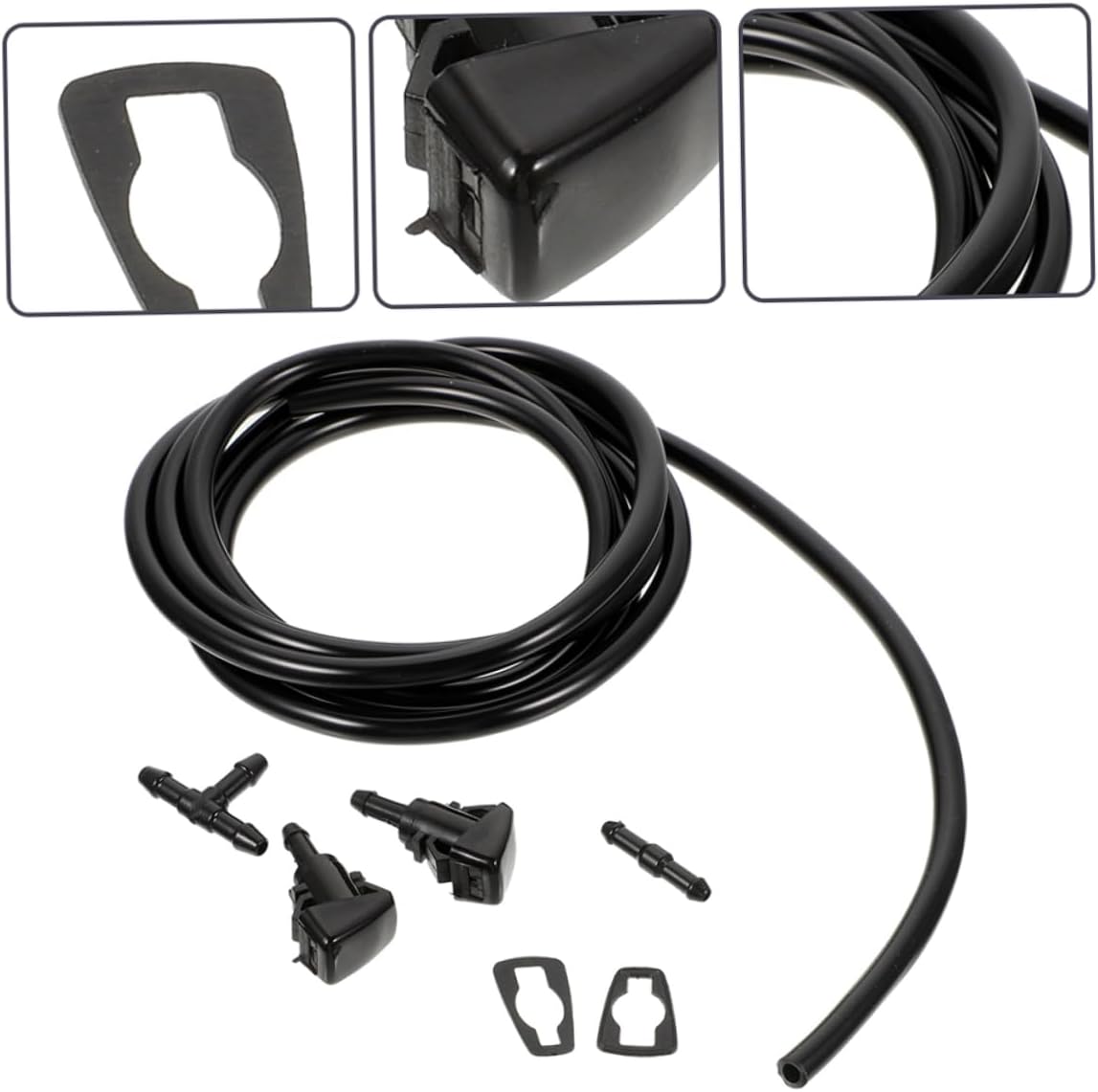 2pcs Windshield Wiper Fluid Hose Washer Replacement Tubing for and Flexible Hose for Windshield Cleaning
