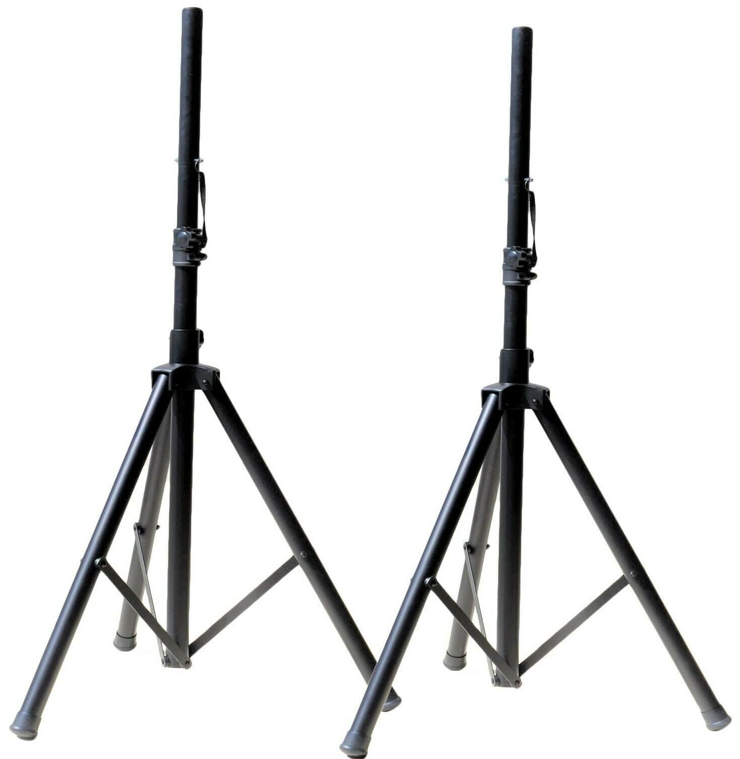 2 MR DJ SS250 Speaker Stand Universal Black Heavy Duty Folding Tripod PRO PA DJ Home On Stage Speaker Stand Mount Holder