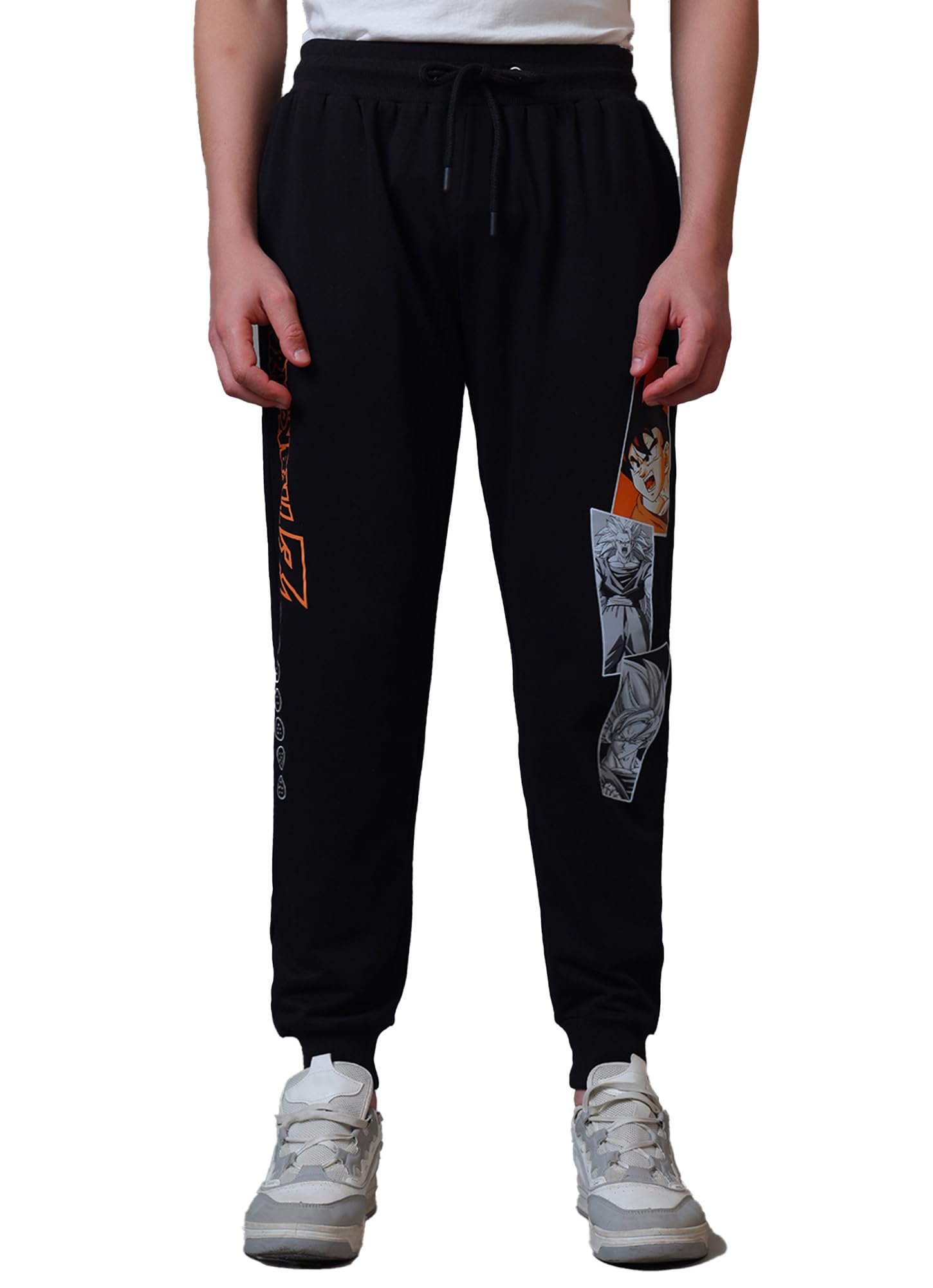 free authority Dragon Ball Z Regular Fit Cotton Blend Black Men Jogger-picture-53