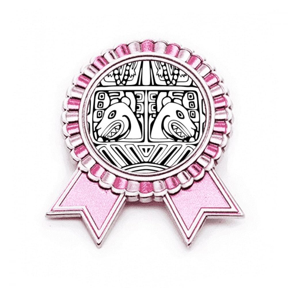 Broche rose pour totem indien métal taille M accessoire - 4