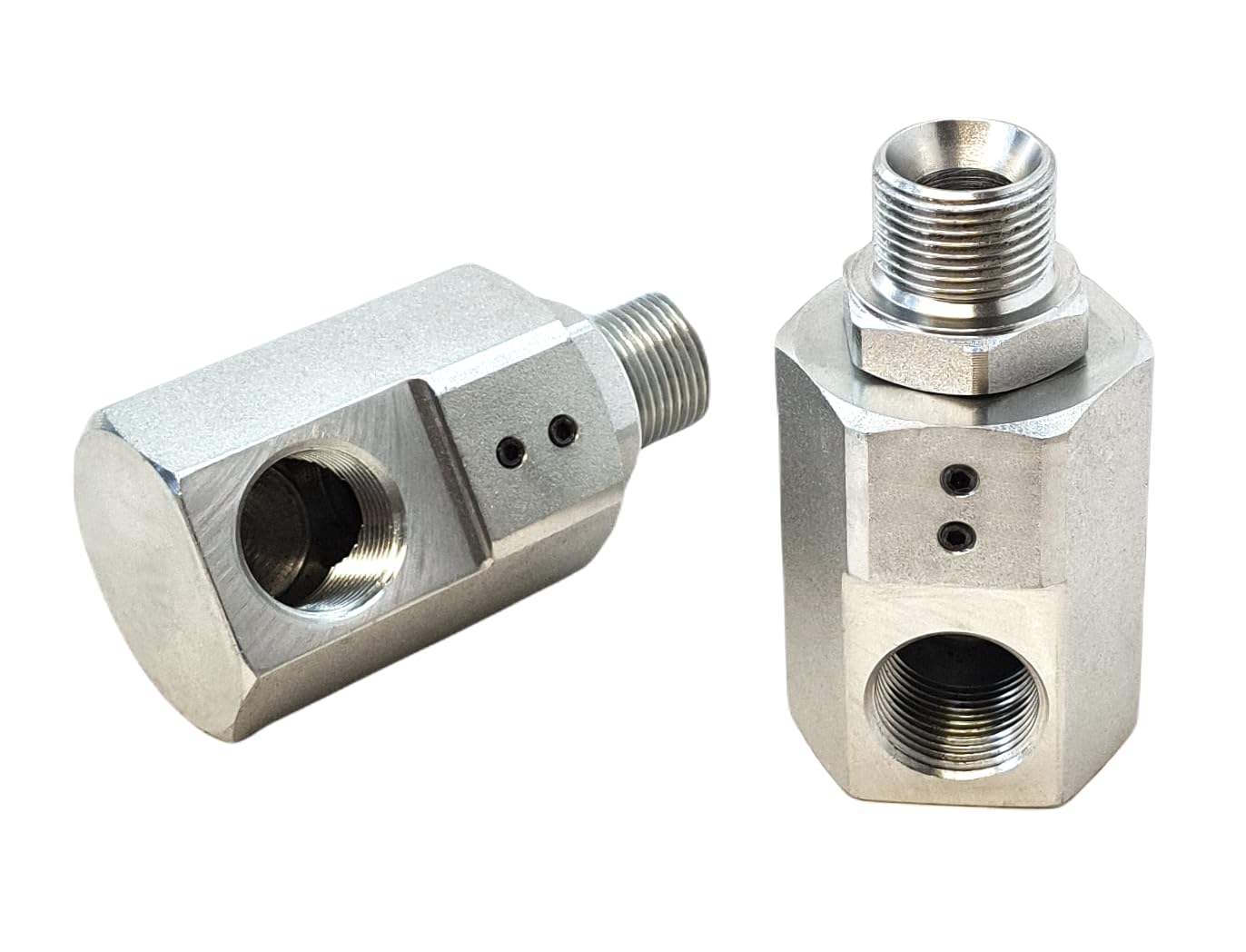 Delta-P Silver 90° Hydraulic Swivel Joints/Rotary Couplings - 1/4" To 1" Bsp ((5) 1")