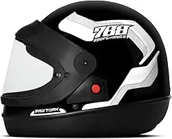 CAPACETE FECHADO PRO TORK SPORT MOTO 788 PRETO - BRANCO TAM. 58