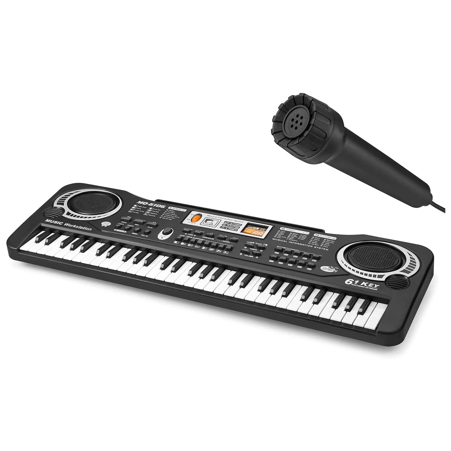 DLMAONN 61 Keys Digital Music Electronic Keyboard Key Board Gift Electric Piano Gift