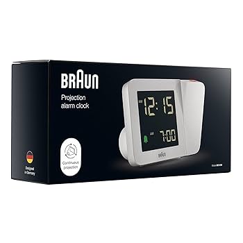 BRAUN / ブラウン Projection alarm clock BC15 BC15 Braun digital projection alarm clock - white – Braun