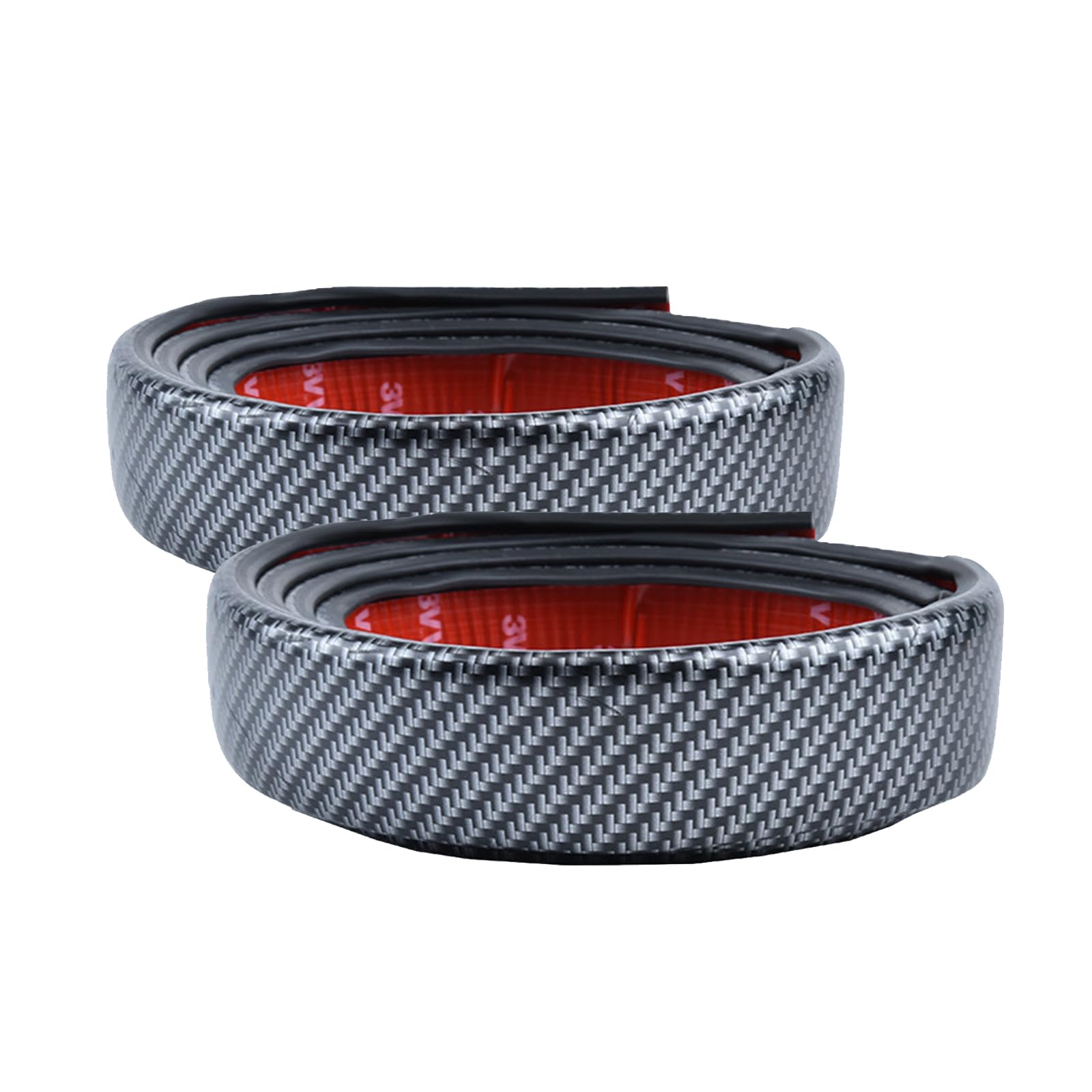 2 pezzi di protezione per cerchioni auto, 1,5 m x 4,5 cm di copertura per cerchioni universale, forma a L, protezione per cerchioni auto decorativa (fibre di carbonio)
