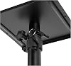 Pronomic SLS-36K BK Pair of Table Tripods with Table Clamp for Studio Monitors - Very Space Saving - Height Adjustable from 24.5 cm and 41.5 cm - Shelf with Foam Rubber Strips - Black