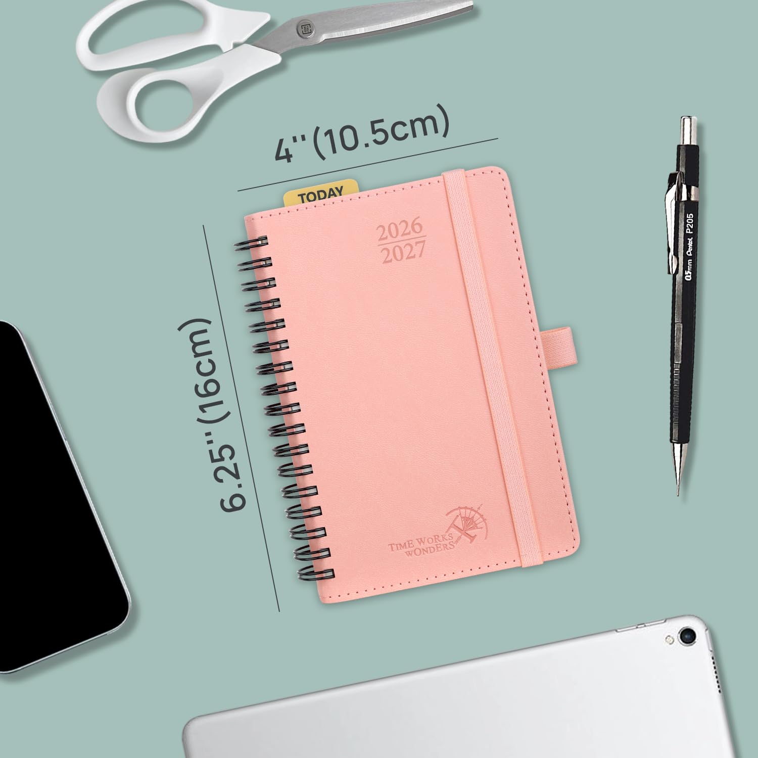 POPRUN Agenda Pocket 2026 2027 Semainier 16 x 10,5 cm od Sierp'26 - Gru'27, Mały 17 Miesięcy Planner Szkolny A6, Miękka Okładka Spiralna, Papier 80 gsm,Granatowy | 17 miesięcy, sierpień 2026 do grudnia 2027, 1 tydzień 2 strony, z gniazdem na karty, papier