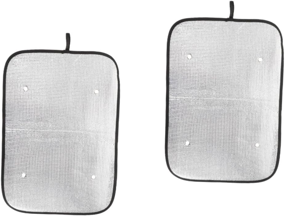 2pcs Rv Door Sun Shade Cover Suction Cup Blackout Insulation for Rv Windows Reflective Aluminum Design for Heat Protection and Uv Defense for Camping and Travel