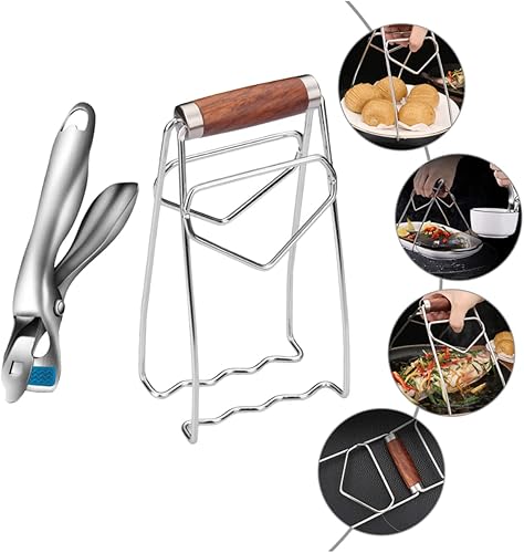 Miniatura 7 de Abrazadera de tazón de acero inoxidable para platos con clip escaldado, herramienta de cocina para comidas calientes y cuencos