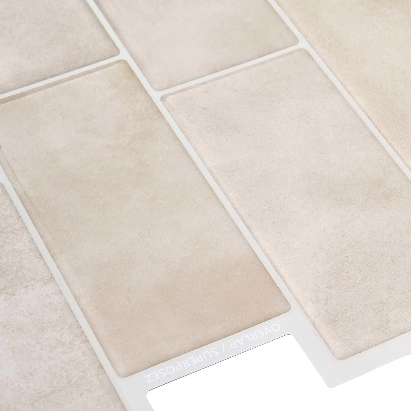 Azulejos de metro 50 piezas de mármol beige 29 x 21 cm autoadhesivo para decoración de pared interior creativo DIY diseño duradero e impermeable ideal para cocina, baño, pared trasera acento