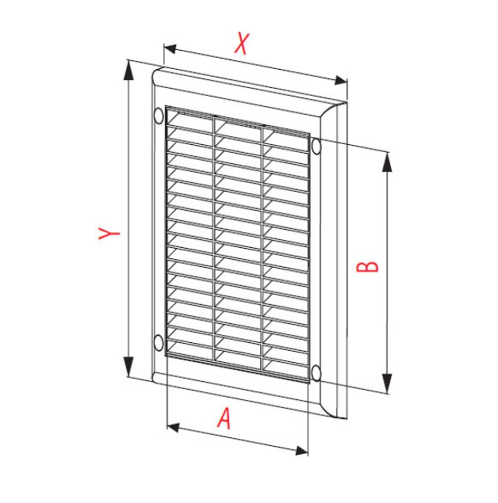 Armar Trading LTD Air Vent Grille 250mm x 250mm with Adjustable Shutter and Fly Screen/Net/Mesh 10" x 10 inch Hit & Miss Ventilation Cover Grid TK6 - Image 2
