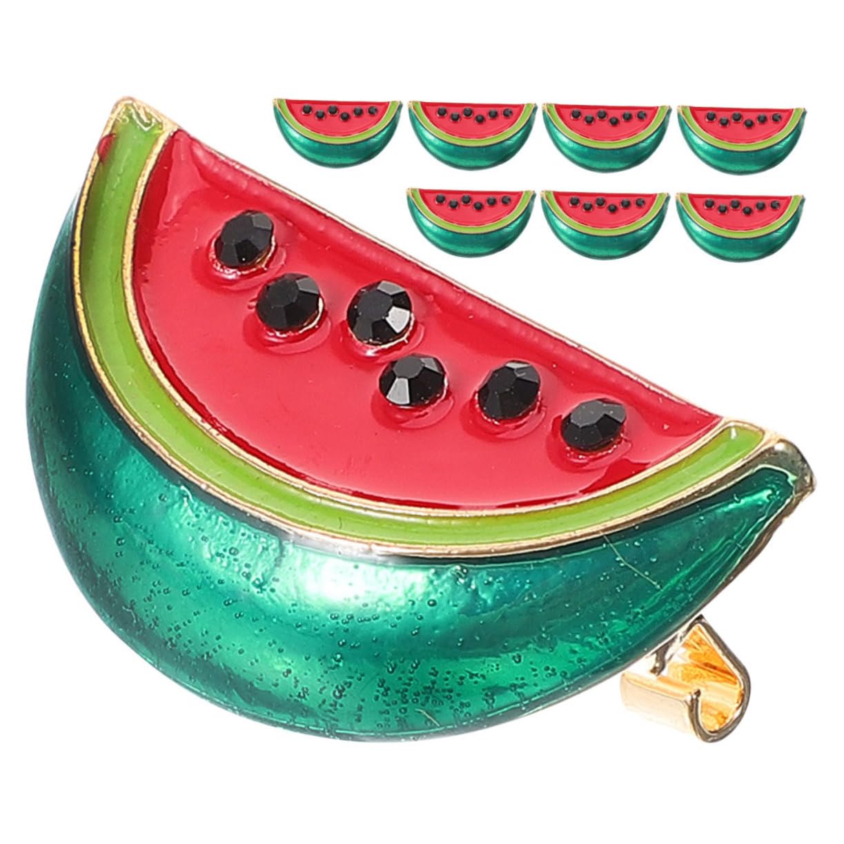 Amosfun 32 Stk Wassermelonenbrosche modeschmuck damen accessoires -Emaille-Pin Wassermelonen-Anstecknadel Wäscheklammern Anzug-Cardigan-Anstecknadel Wassermelonen-Reversclip