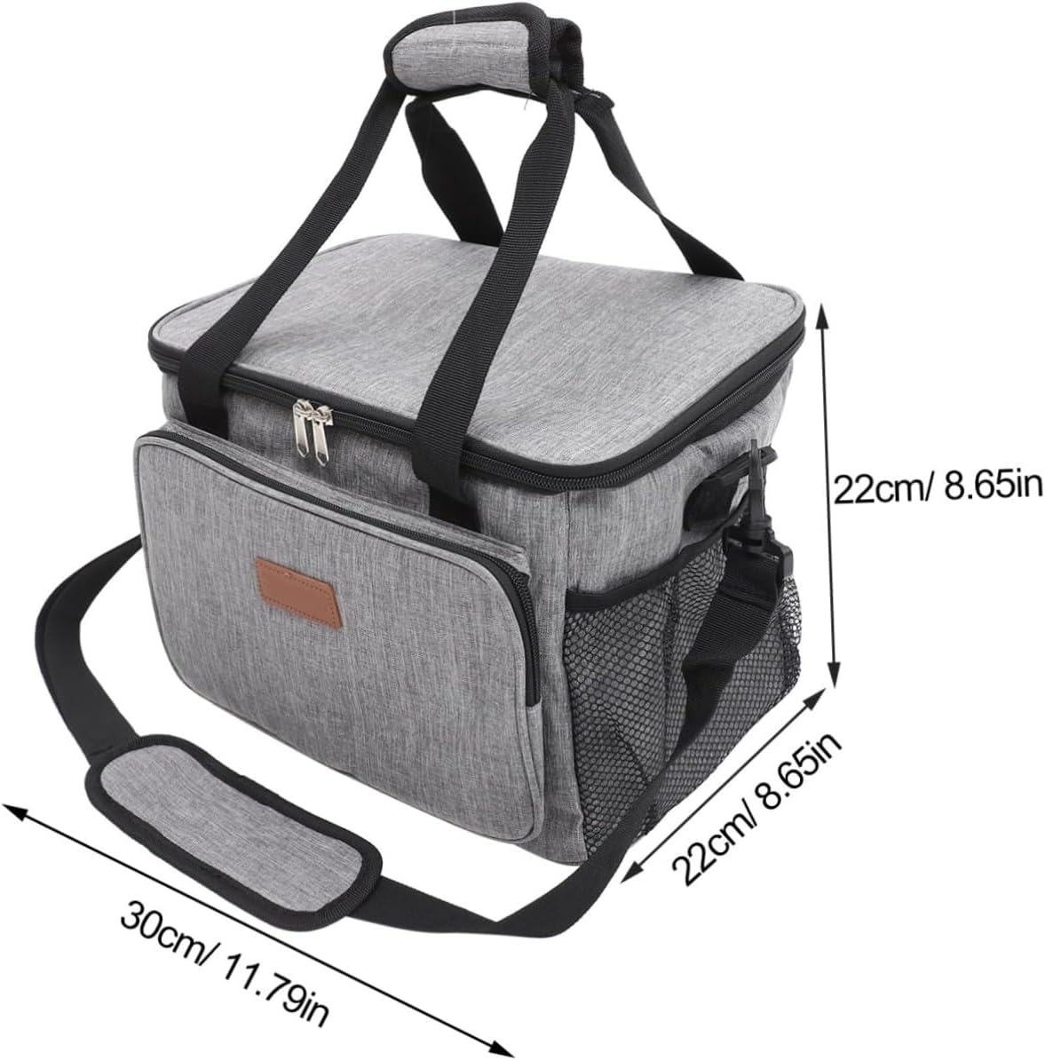 Small Oxford Cloth Sewing Machine Storage Bag with Padding Double Zipper Capacity Travel Case for Household Machines and DIY Embroidery Tools Gray