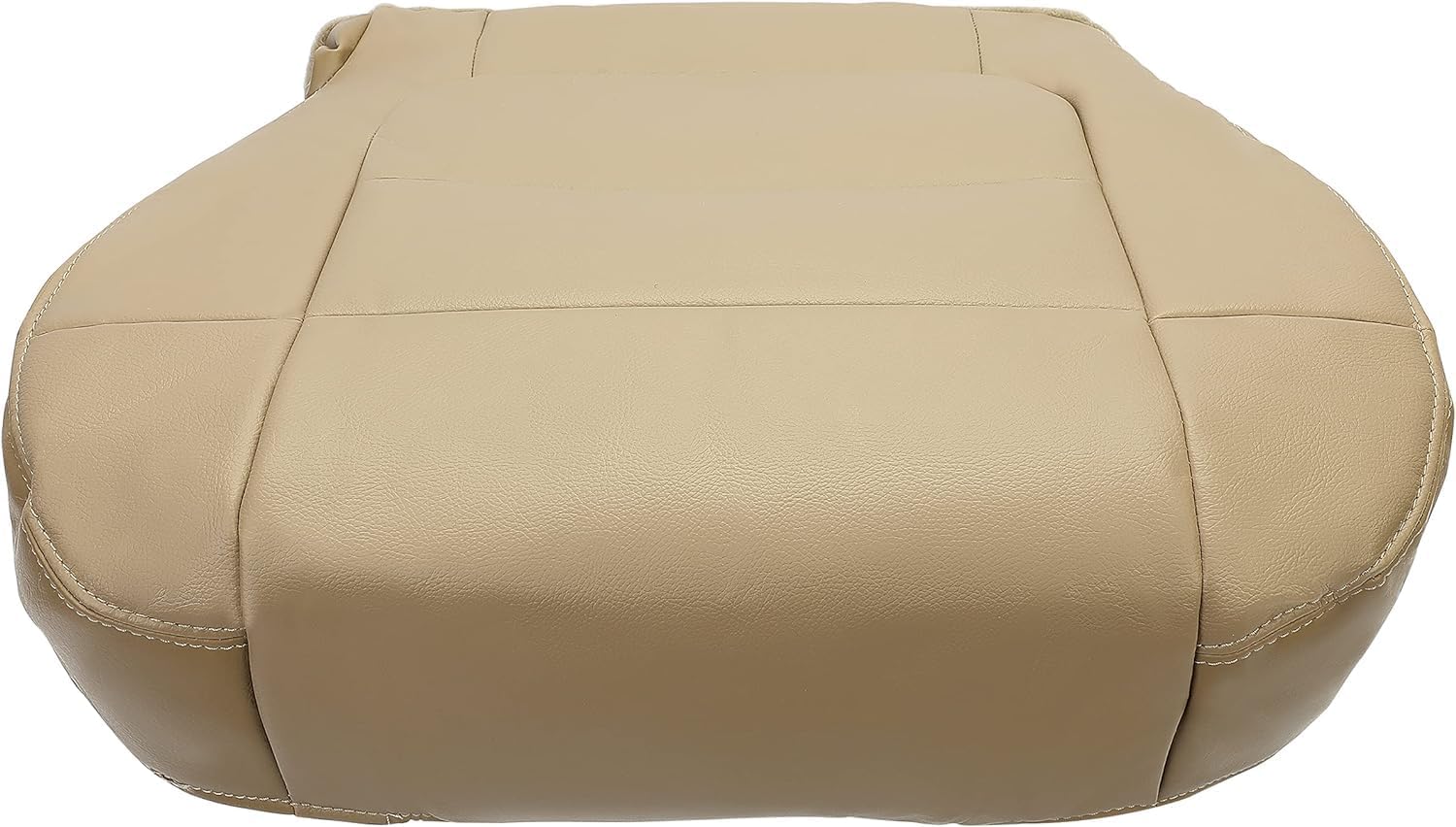 KUAFU Driver Side Bottom Seat Cover Artificial Leather Tan Compatible with 2001 2002 2003 Ford F150 Lariat 2WD 4X4 FX4 Single Cab, Super Crew