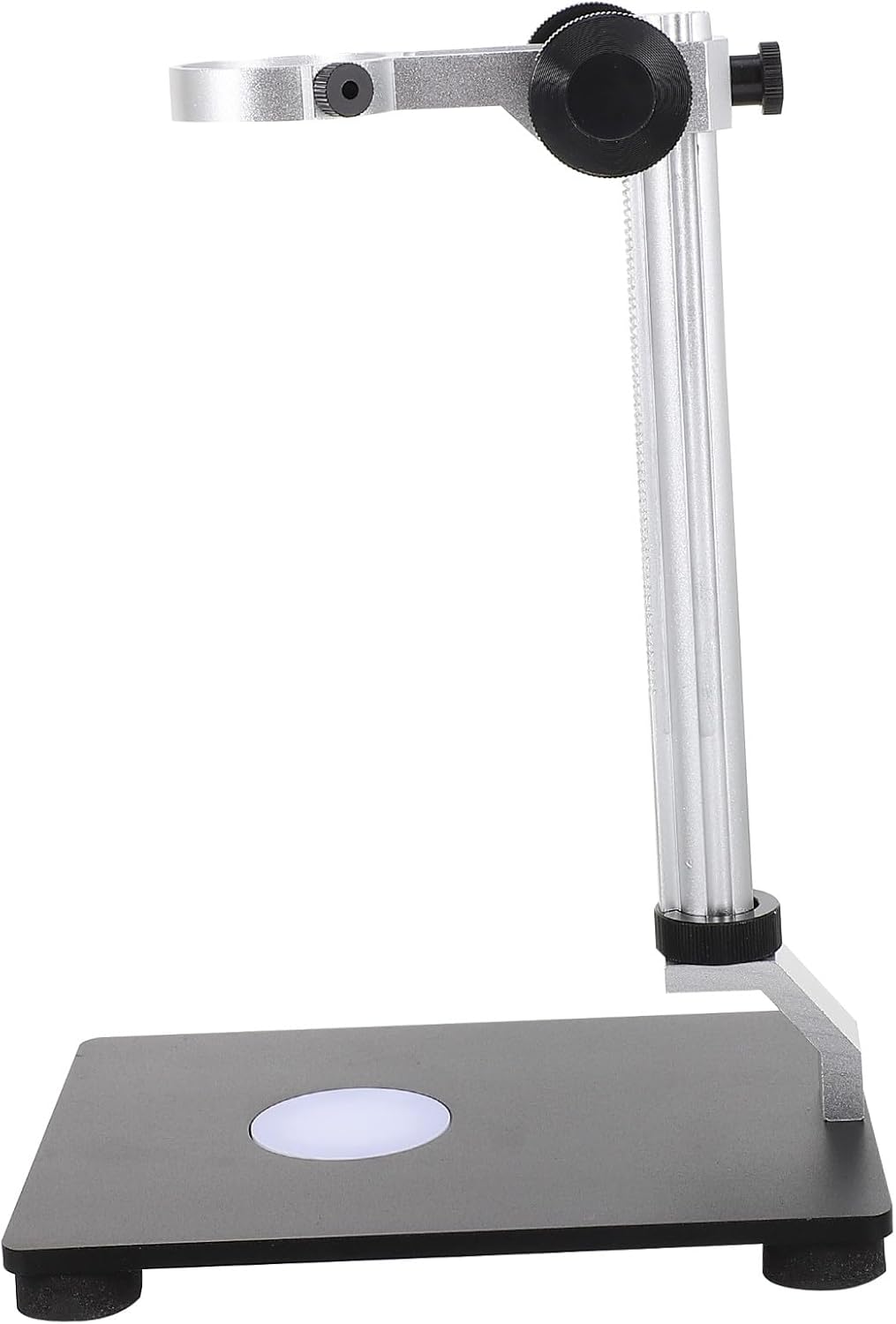 Adjustable Microscope Stand with Light Source Industrial Camera Lift Rack for Precision Viewing Sturdy and Impact Resistant Lab Equipment