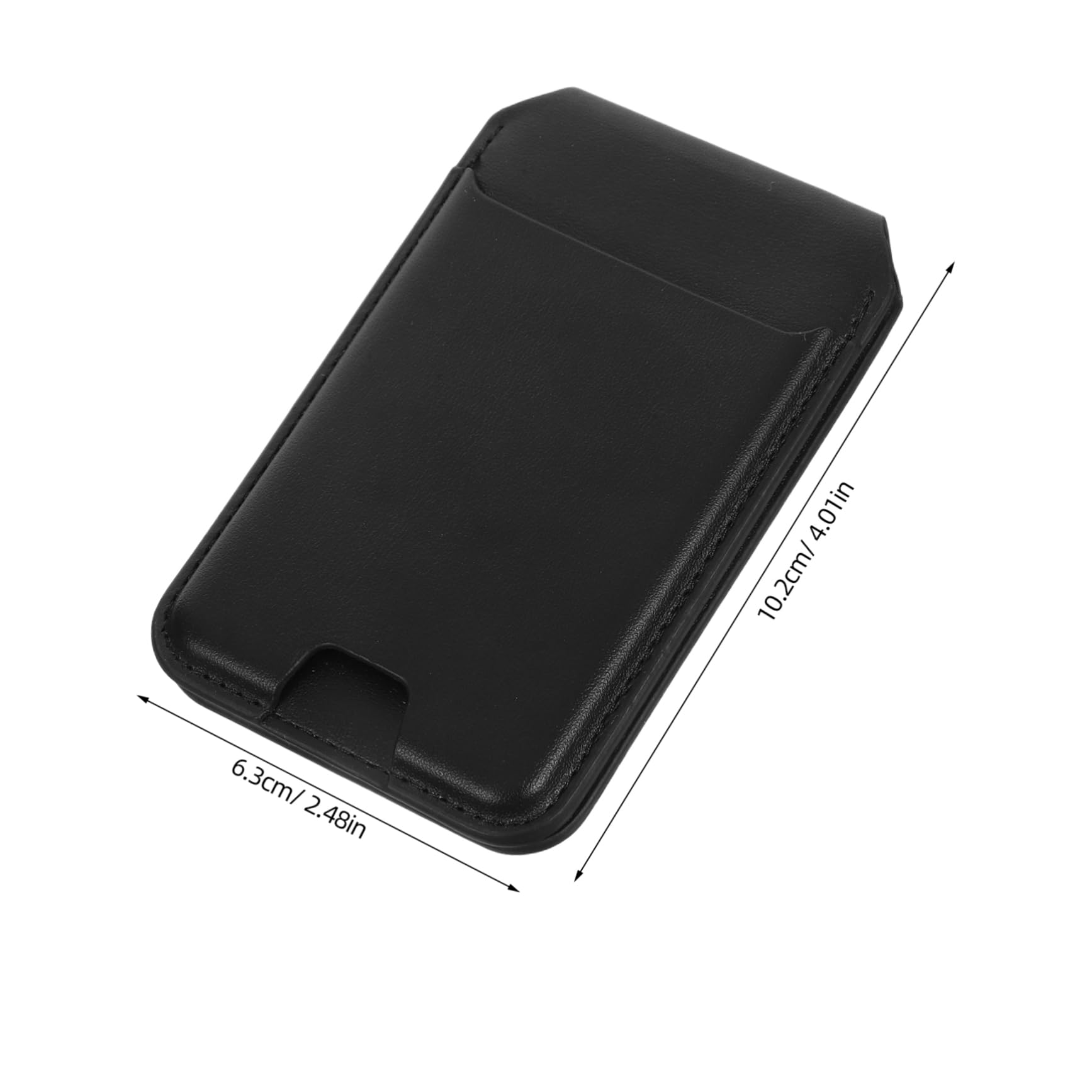 Homoyoyo Porta Carte Magnetico per Telefono in Pu Nero Supporto | Tasca per Carte di Accesso, Funzione Pieghevole da Scrivania, Design Multifunzione Compatto