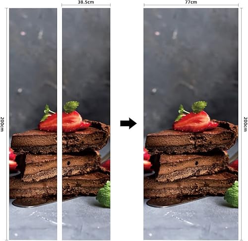 Miniatura 7 de Adhesivo para puerta, mural de puerta 3D, extraíble, autoadhesivo, para decoración del hogar, 30.31 pulgadas de ancho x 78.74 pulgadas de largo,