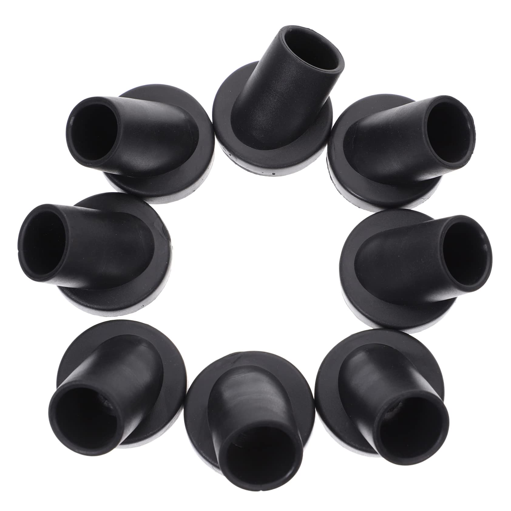 Stuhlbeinschoner 20 Stück mit Geneigtem Design aus Schwarzem PVC