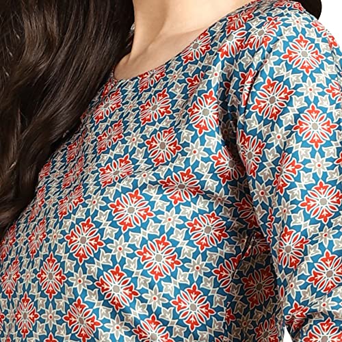 Image of Pinkmint Women's Crepe Digital Print Straight Kurta