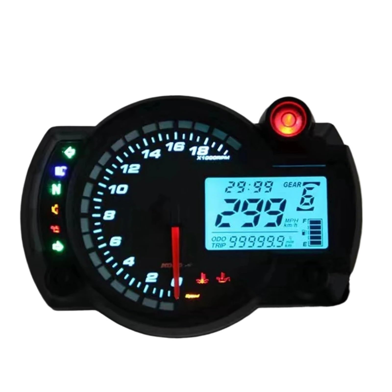 Contachilometri Digitale Universale A 7 Colori Per Moto, Contachilometri MAX 1800 Giri/min, Cruscotto Per Moto Contachilometri
