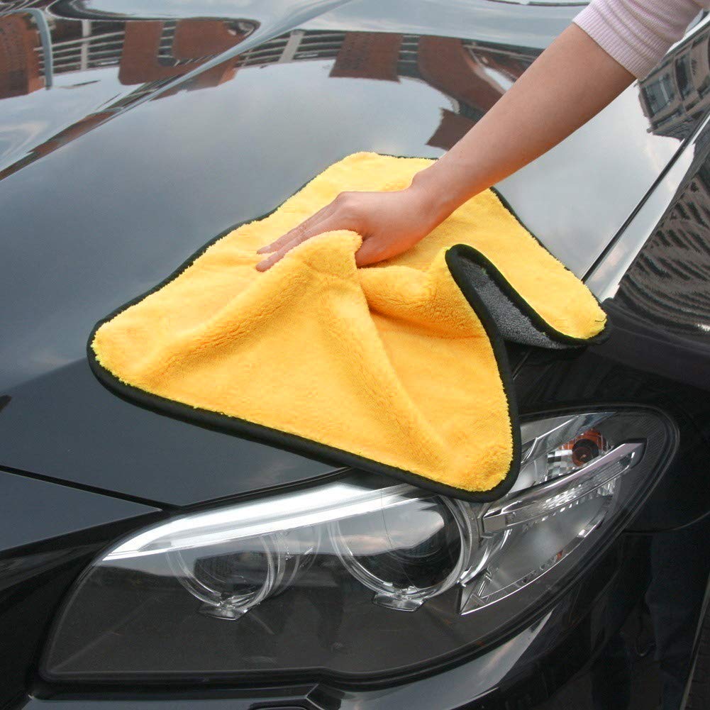 KAIBSEN - Paquete De 3 Toallas De Microfibra Para Limpieza De Automóvil, Súper Absorbentes, Paños De Limpieza Para El Cuidado Del Automóvil, Paño De Secado De Doble Cara De Alta Densidad