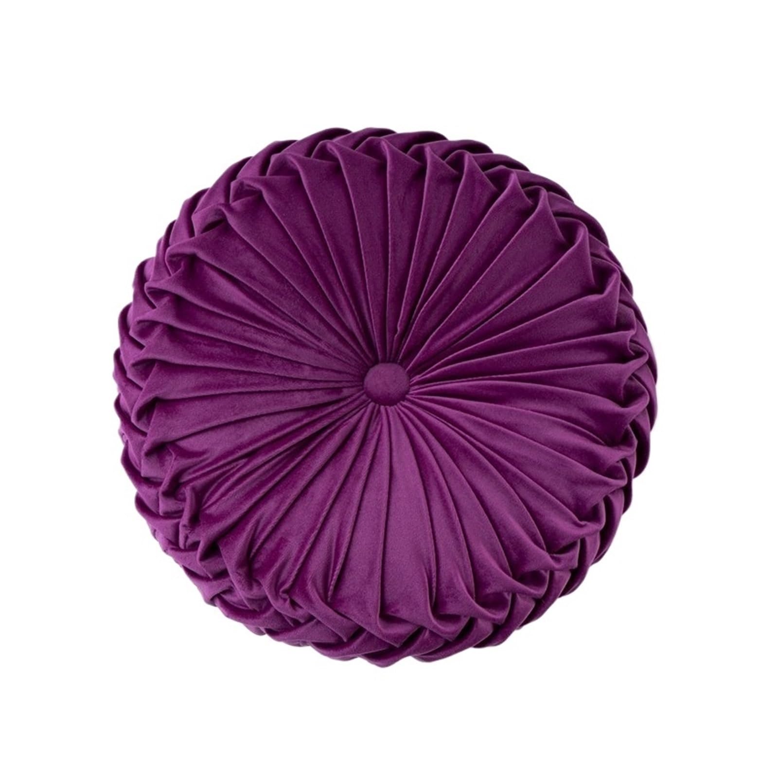 HEUchuan Round Velvet Pleated Throw Pillows 15''