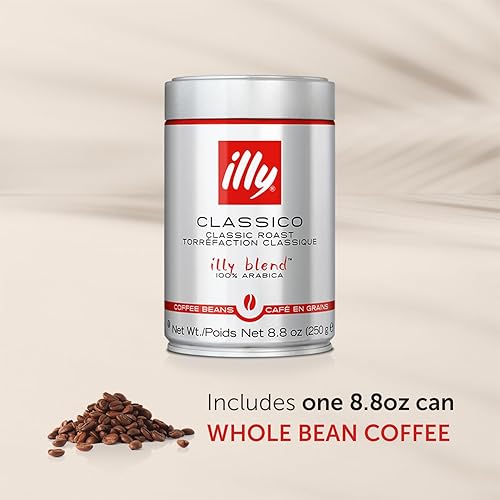 Miniatura 2 de illy Classico - Café en grano medianamente tostado tostado clásico con notas de chocolate y caramelo 100  café arábica sin conservantes 260 ml