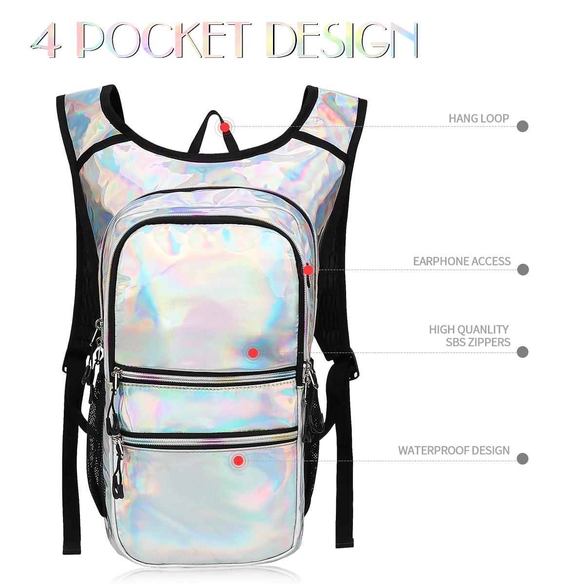 Paquete de hidratación, mochila de agua con vejiga de hidratación de 3 litros, aislamiento ligero, esencial para festivales, mochila de hidratación rave, mochila Hydropack para rave,