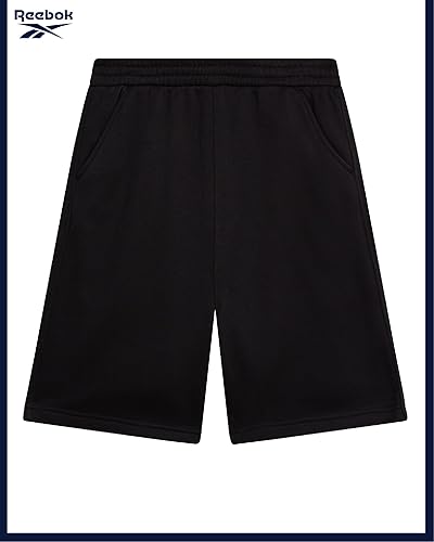 Miniatura 6 de Reebok Pantalones cortos deportivos para niños, paquete de 2 unidades de pantalones cortos de rizo francés de rendimiento activo para baloncesto,