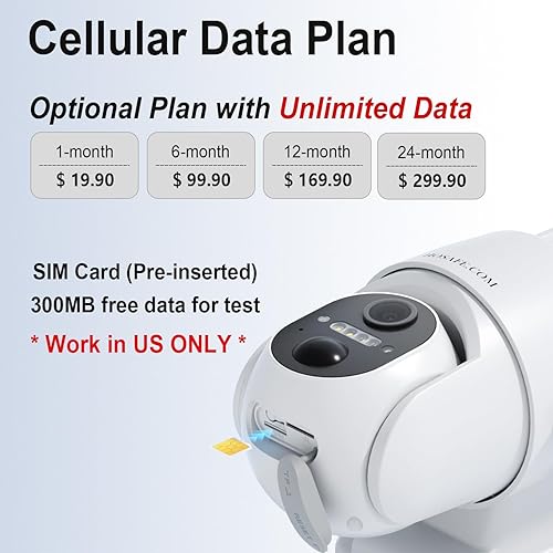 Miniatura 3 de HOSAFE.COM Cámaras de seguridad sin WiFi inalámbricas para exteriores, cámara de seguridad celular 4G LTE, cámara solar para seguridad del hogar,