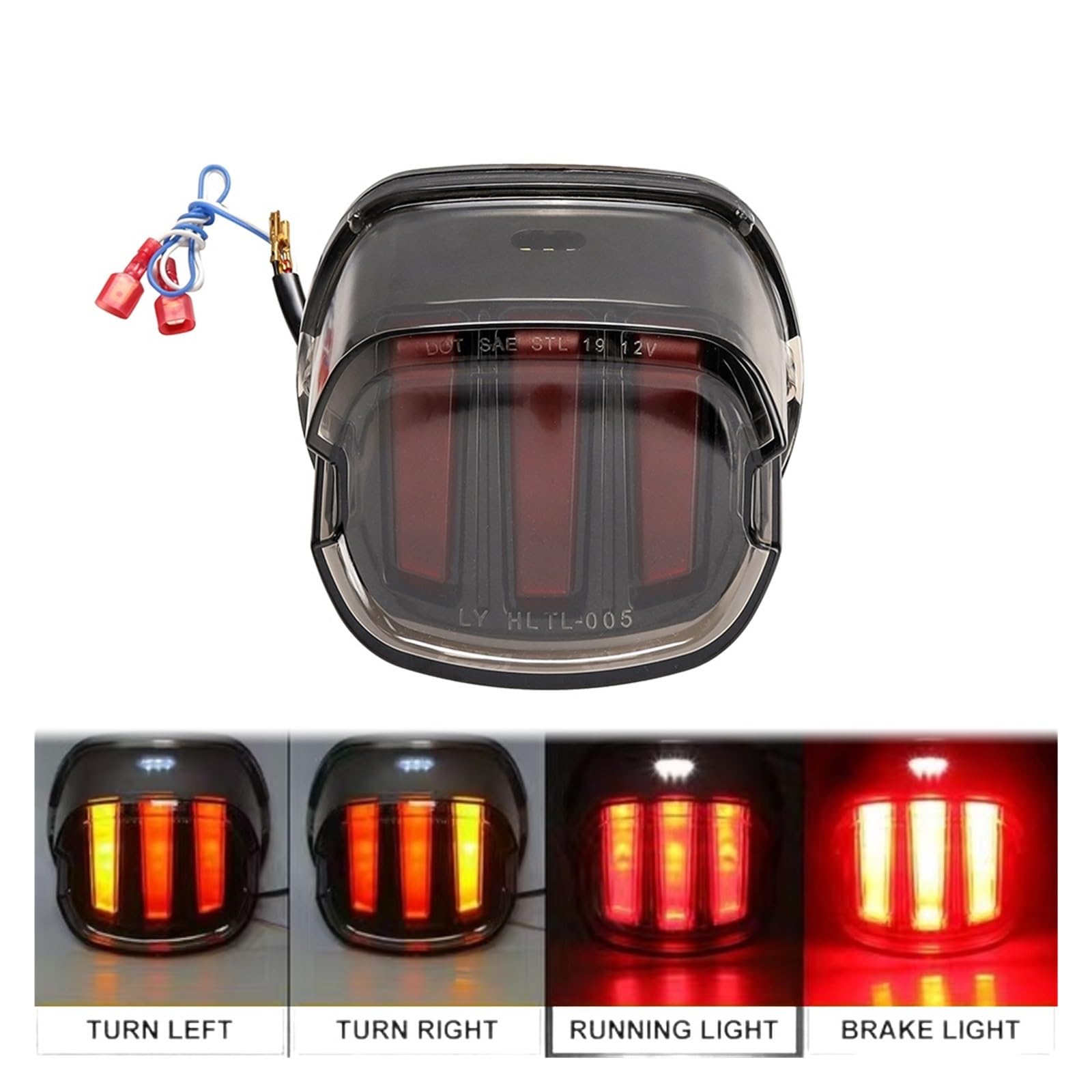 Fanale Posteriore a LED per Moto, indicatori di direzione e Freno, Luce Posteriore per Harley, Davidson, Sportster, Softail, Dyna, Accessorio, indicatori di Stop