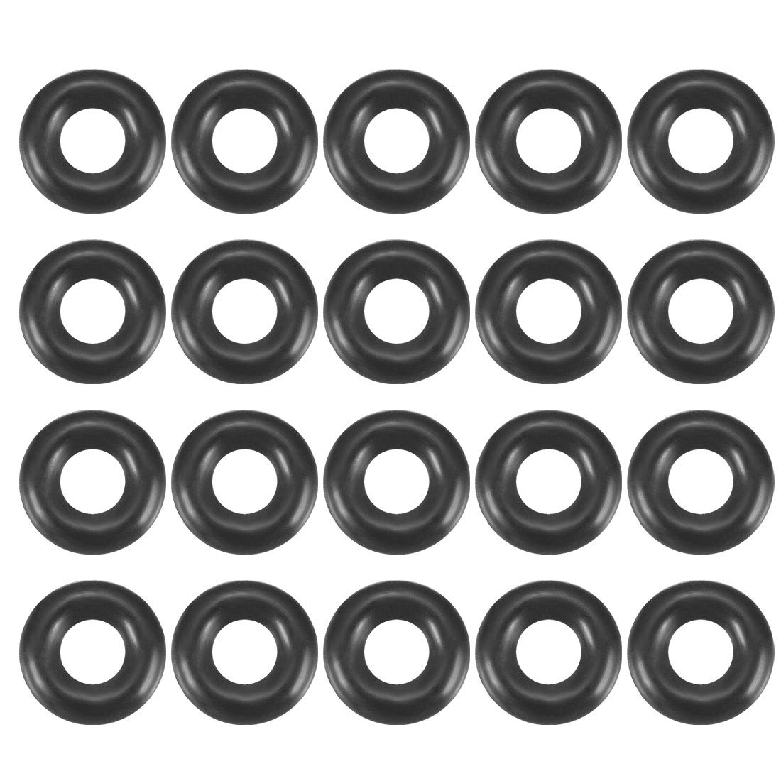 sourcing map Nitrile Rubber O-Rings 7mm OD 3mm ID 2mm Width, Metric Nitrile Rubber Sealing Gasket, Pack of 20