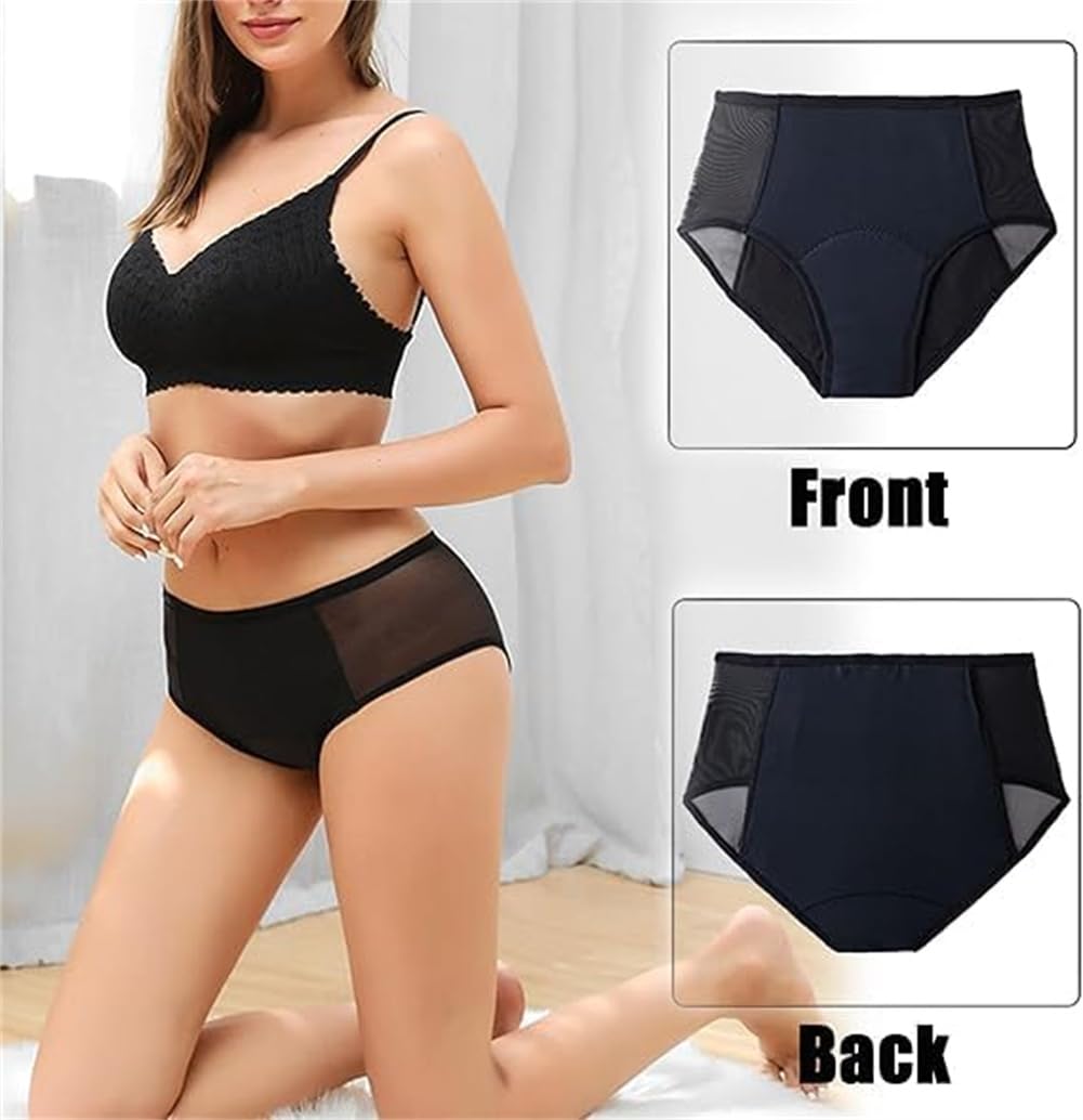 Bragas a prueba de fugas, de flujo pesado, a prueba de fugas, soporte para el suelo pélvico y ropa interior a prueba de fugas, ropa interior a prueba de fugas para mujer