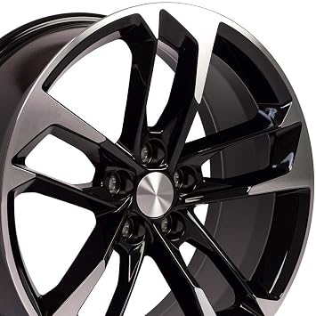OE Wheels LLC 20 inch Rim Fits Camaro 50th Anniversary Wheel CV29 20x9.5 Black Machd Wheel Hollander 5816
