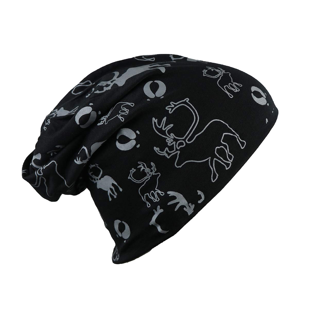 iSWEVEN Cotton Slouchy Beanie and Skull Cap for Summer, Winter, Autumn & Spring Season, Can be Used as a Helmet Cap Too - Free Size (7031)-image-46