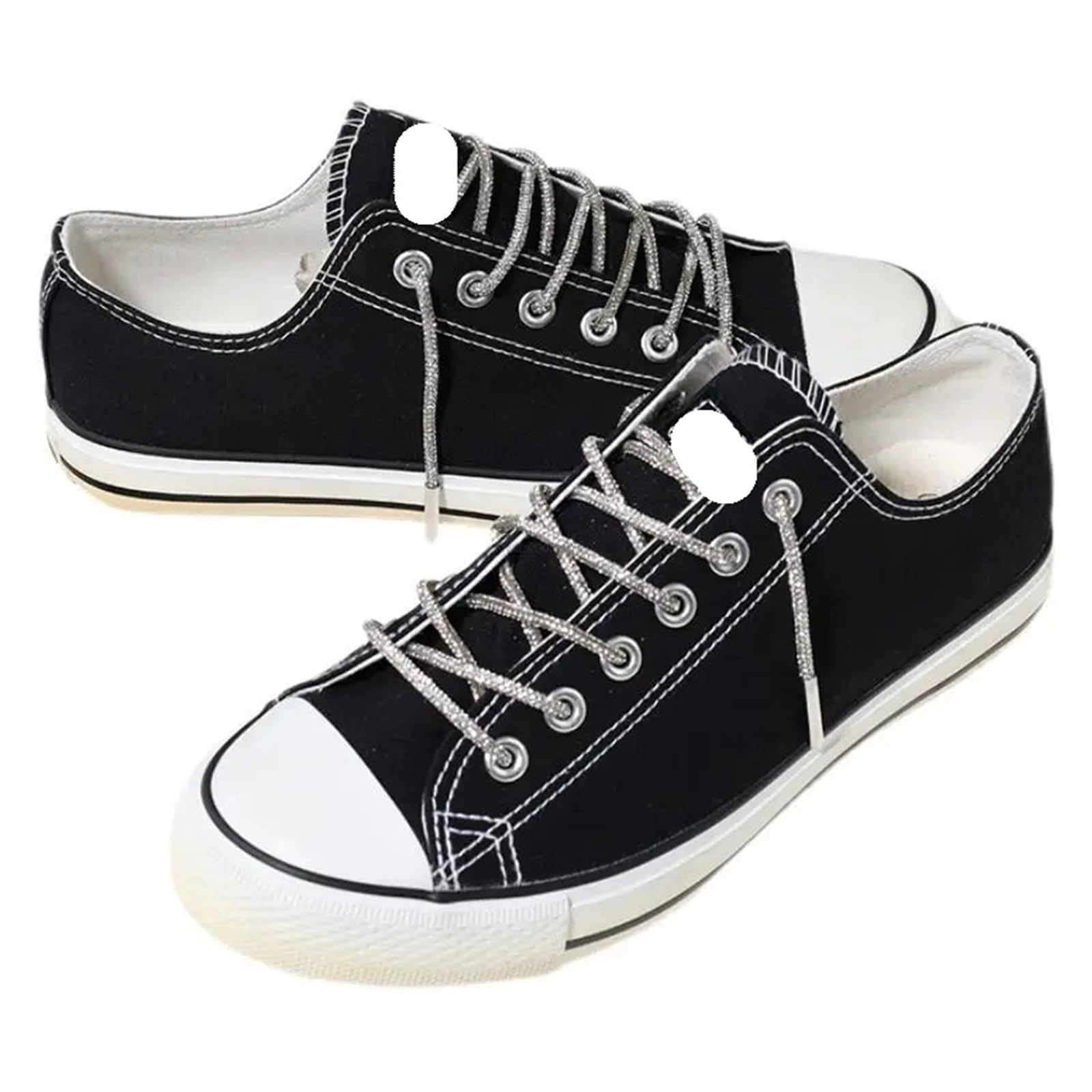 3 cordones de diamantes imitación con diseño arcoíris for zapatillas deportivas, redondos Para Zapatos Casuales