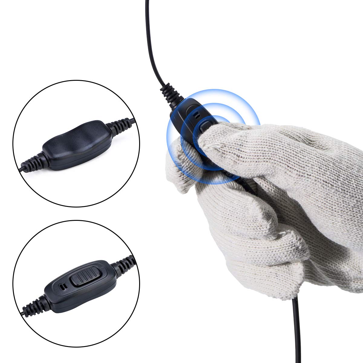 Retevis EEK009 Walkie Talkie Auricolare di Sorveglianza con Bobina Tubo Acustico Nascosto 2 pin Compatibile eSYNiC RT24 RT27 RT668 RT619 10 Pezzi