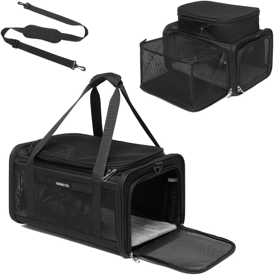 Airline-Approved Pet Carrier for Cats & Small Dogs, Expandable Travel Bag Airline-Approved Pet Carrier for Cats & Small Dogs, Expandable Travel Bag