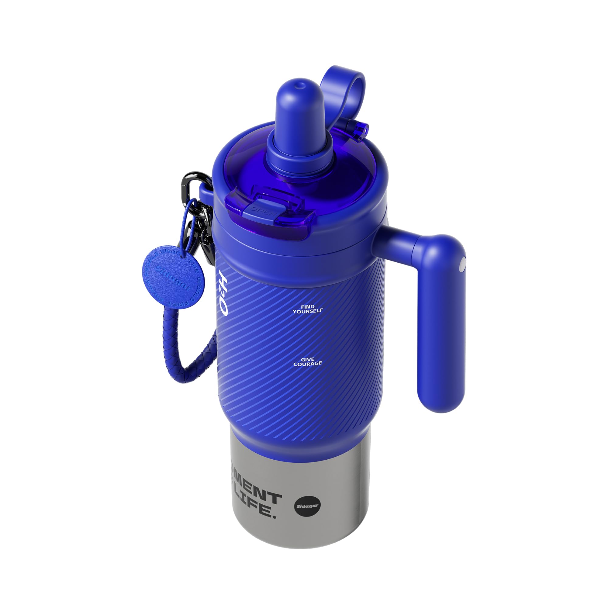 Amazon.co.jp: Sidagar 1000ml ハンドル付き ステンレス製 タンブラー