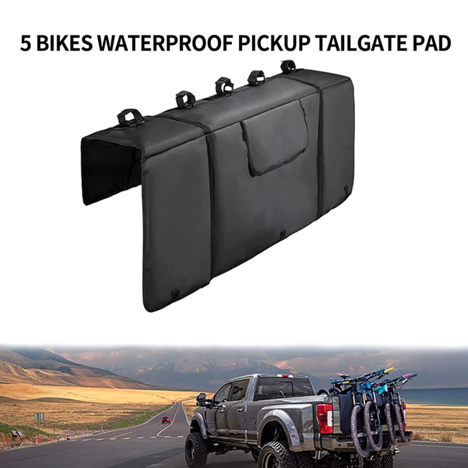 Pickup Pad, Pickup Hayon Coussin De Protection Antidérapant, Hayon Protecteur Pad pour VTT Porte-vélo, Chargement Jusqu'à 5 Vélos