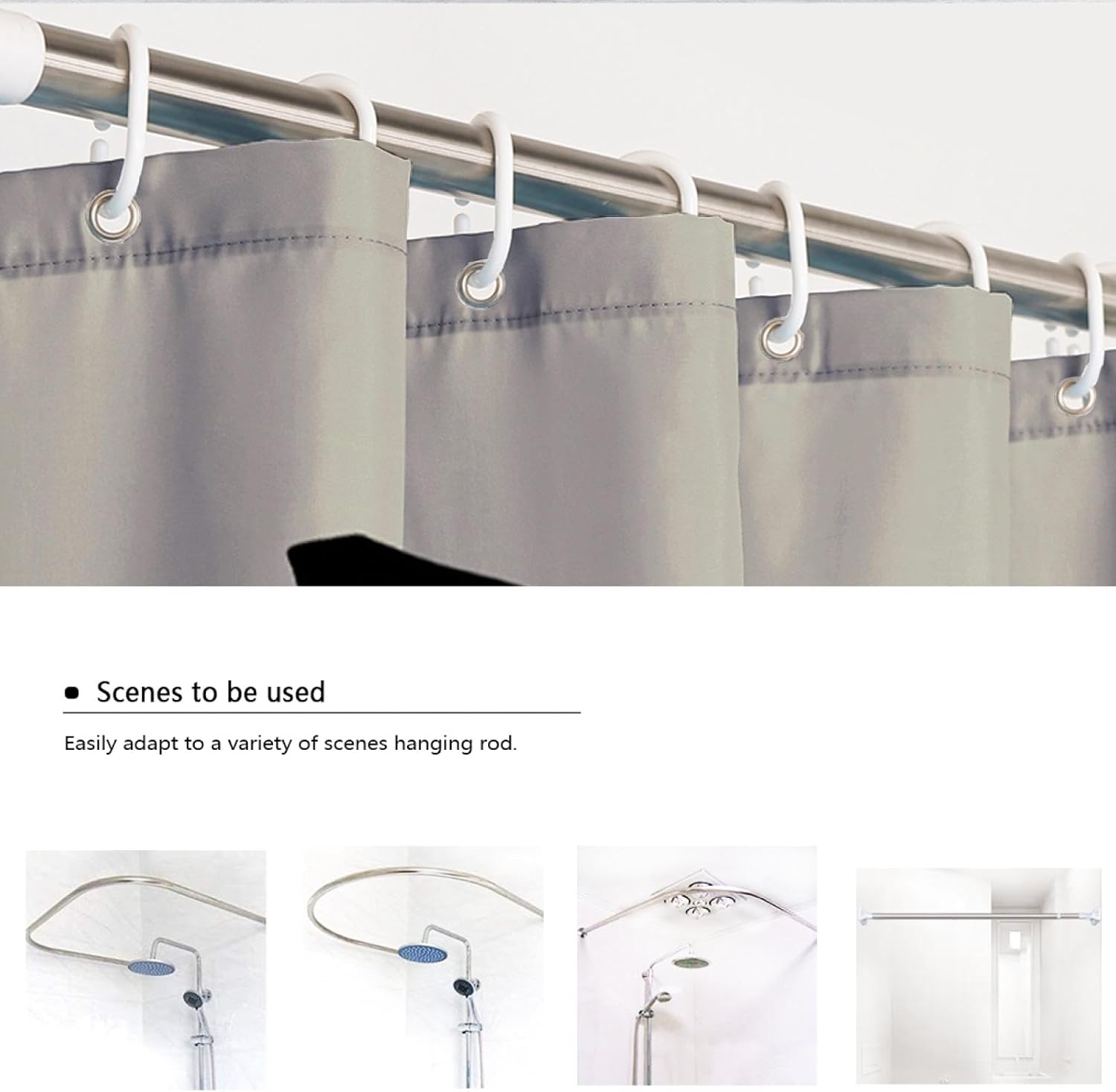 Black and White Shower Curtain Liner with Hooks Minimalist Doodle Cartoon Bath Curtains Machine Wash for Urban Modern Boys Girls Bathroom W72xL96in