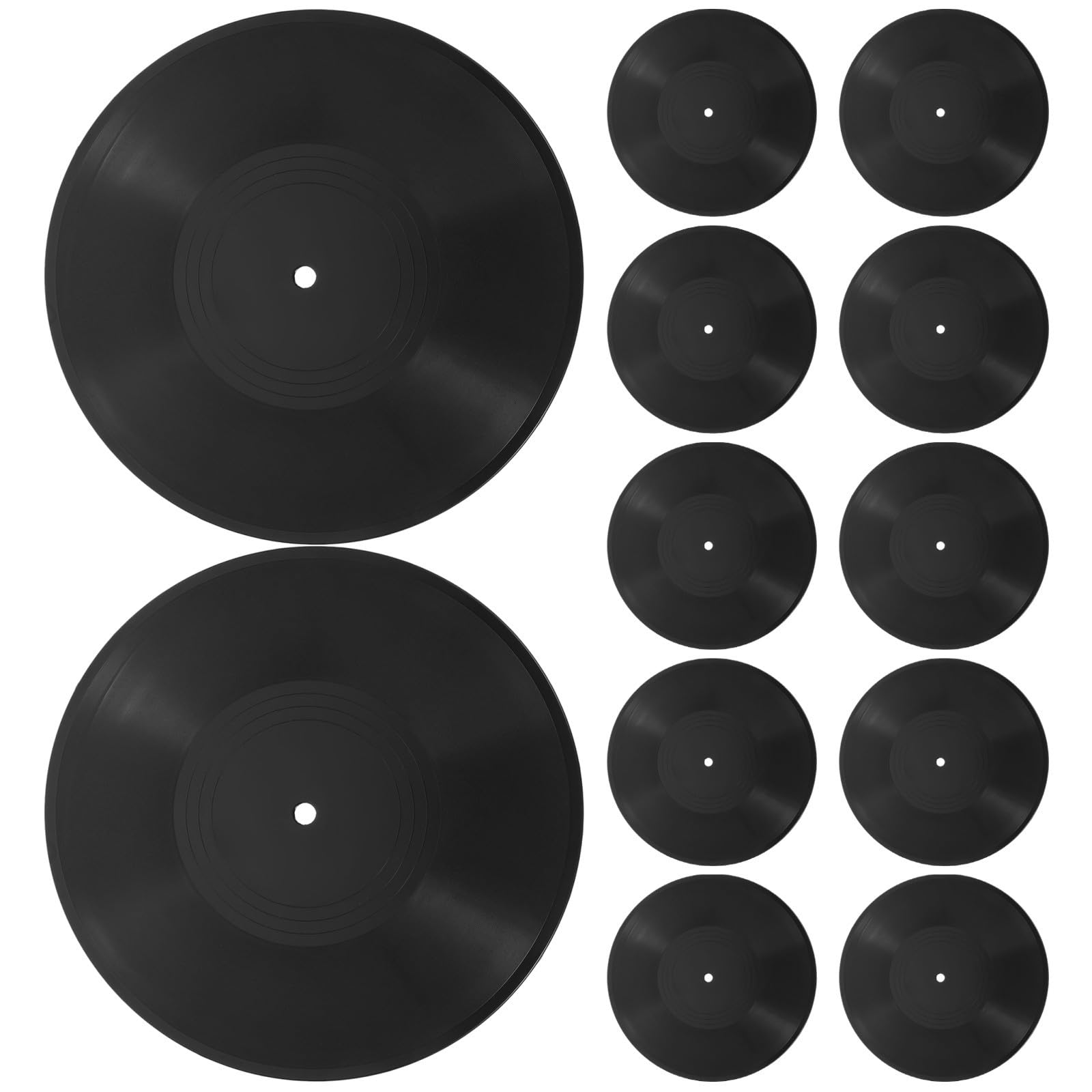 NUOBESTY 12 Pezzi Dischi Materiale Leggero e Resistente Vintage per Decorazione da in Vinile Retrò per Ambienti Domestici e Feste Tema Musicale